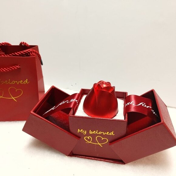 3 Pcs New Bag, Box, Necklace Jewelry Display Storage Case Valentine's day Gift - Picture 5 of 9